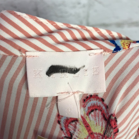 Karlie Striped Floral Insect MockNeck Stripe Dress - Picture 6 of 8